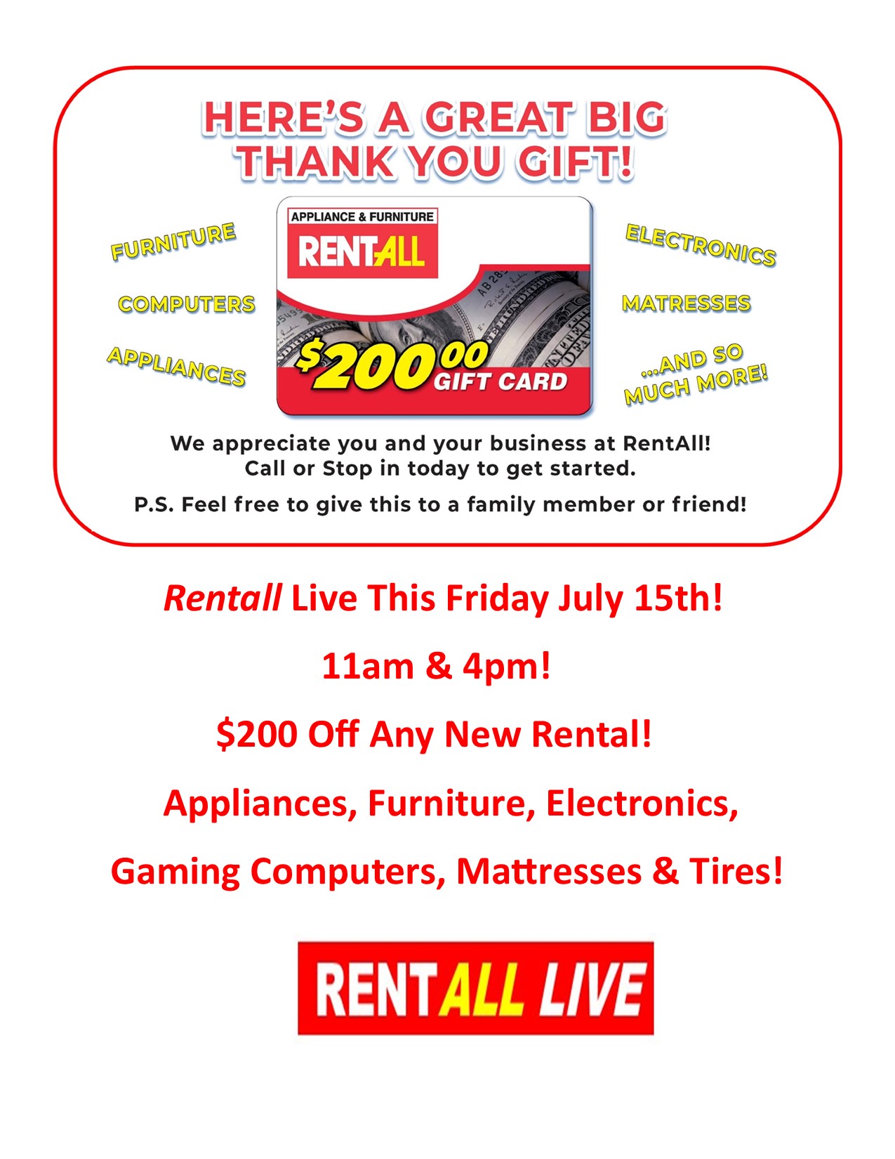 Appliance & Furniture RentAll