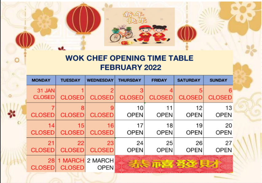 Wok Chef Chinese Take Away