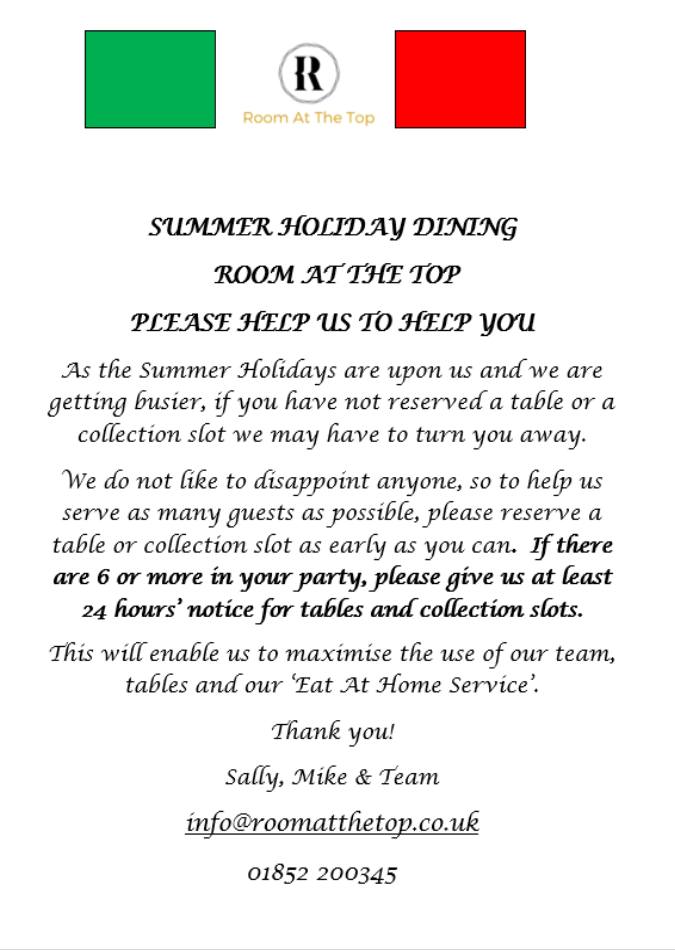 Room At The Top Restaurant