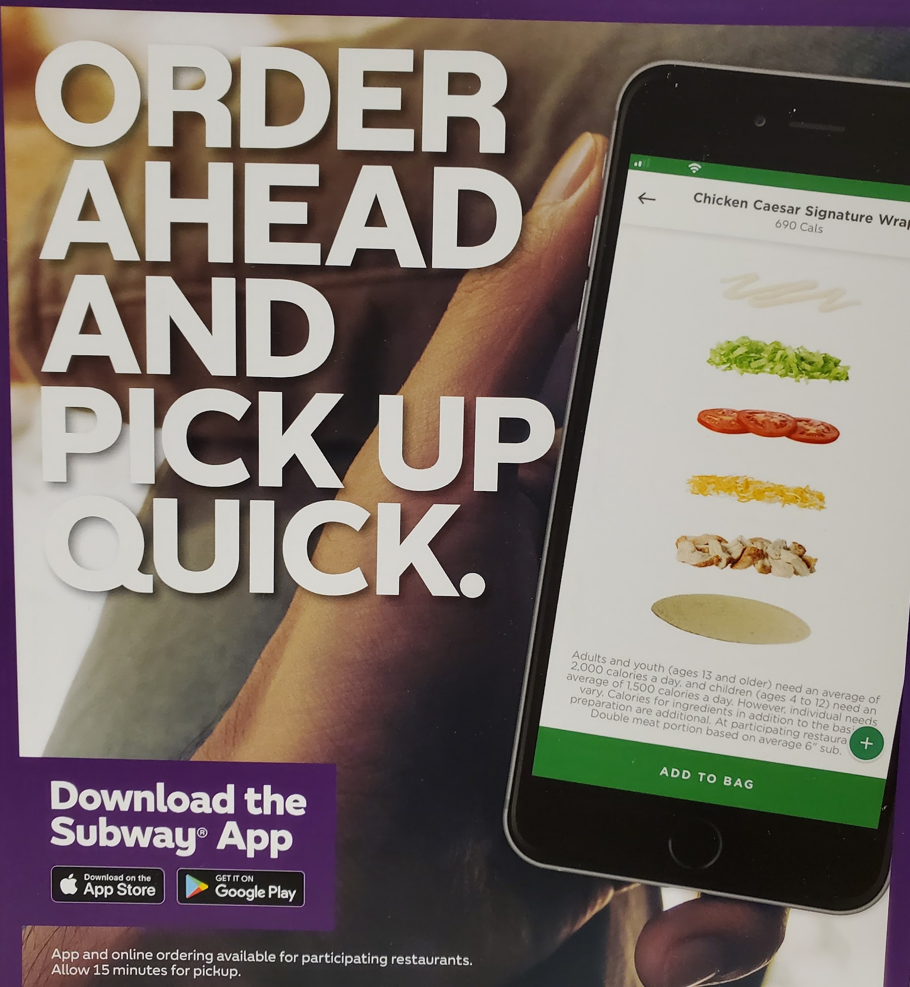 Subway Menu