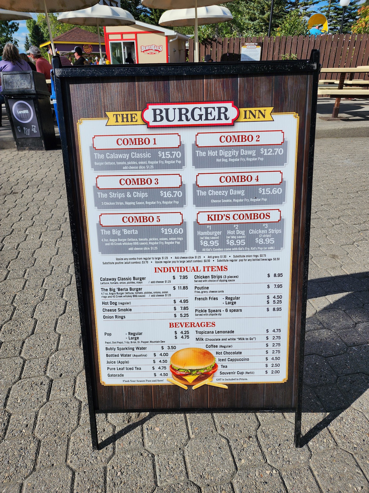 The Burger Inn Menu
