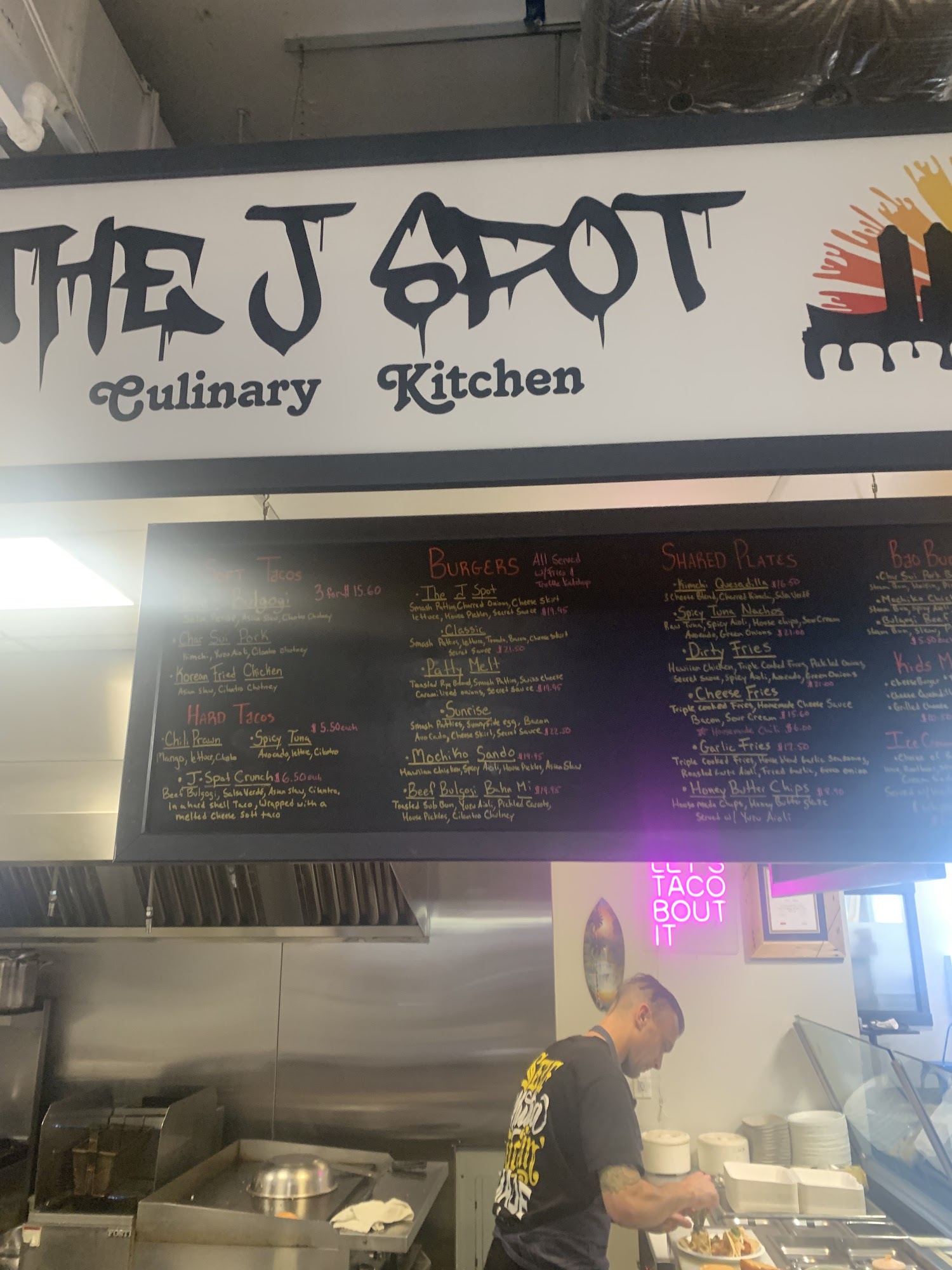 The J Spot Menu