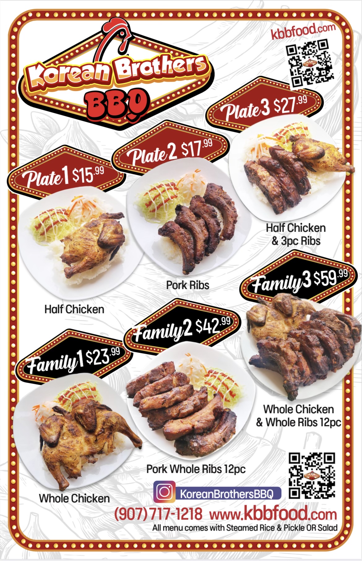 Korean brothers bbq Menu