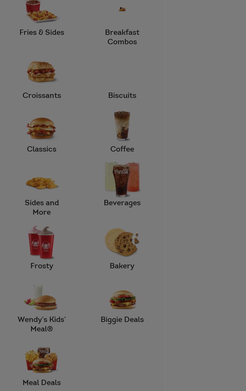 Wendy's Menu
