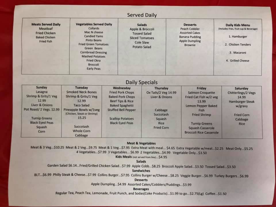 Apple Dumpling Menu