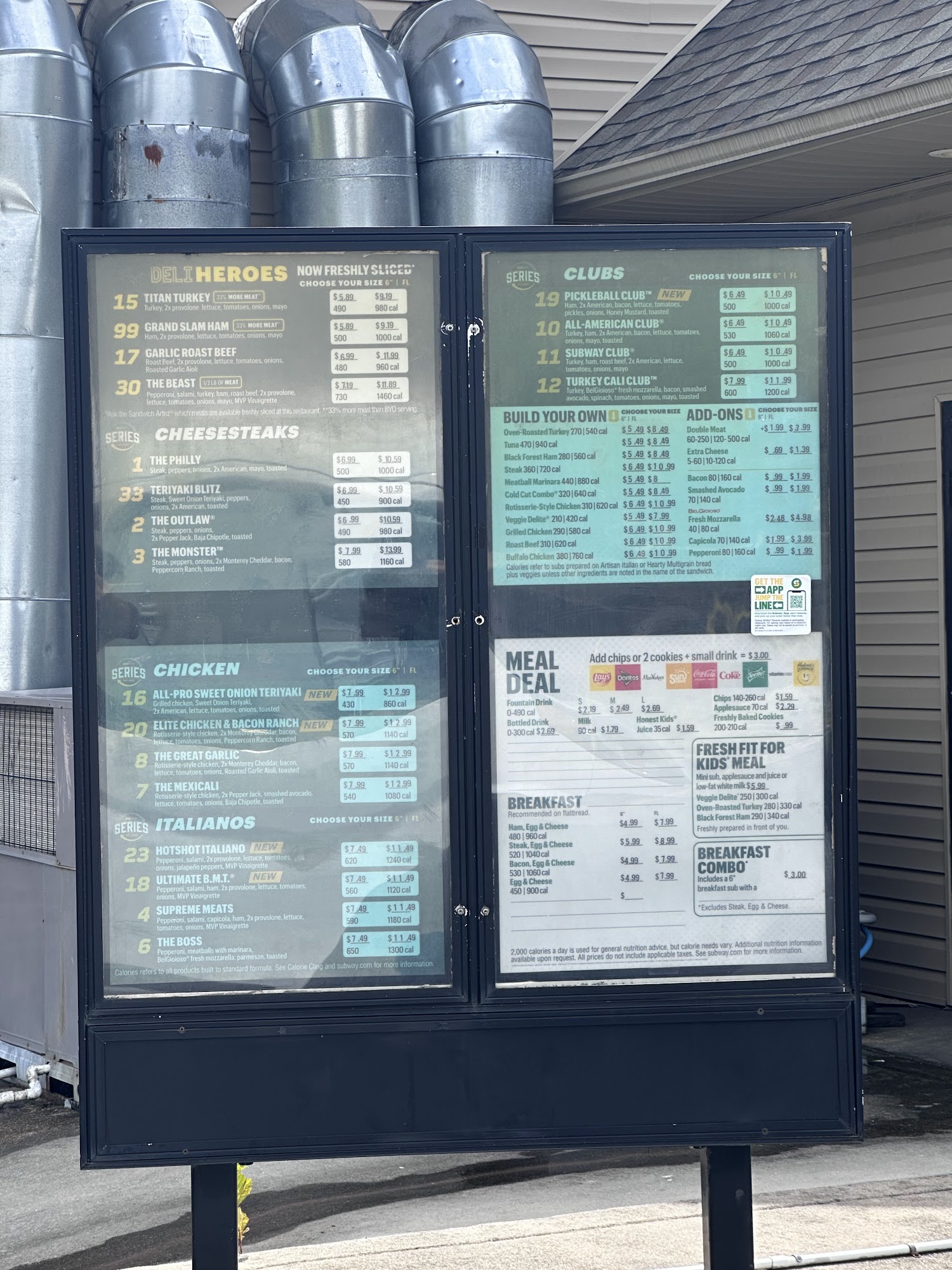 Subway Menu