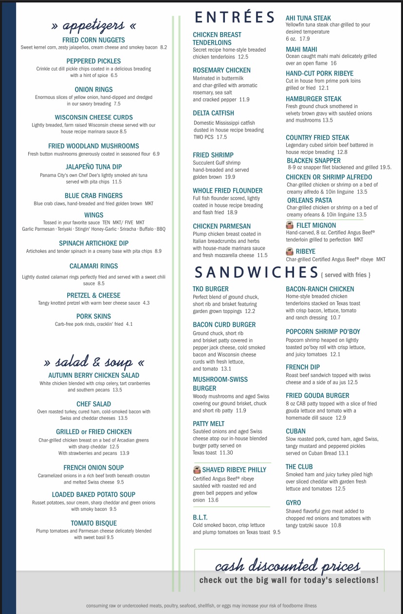 Owen's Cafe & Grill Menu