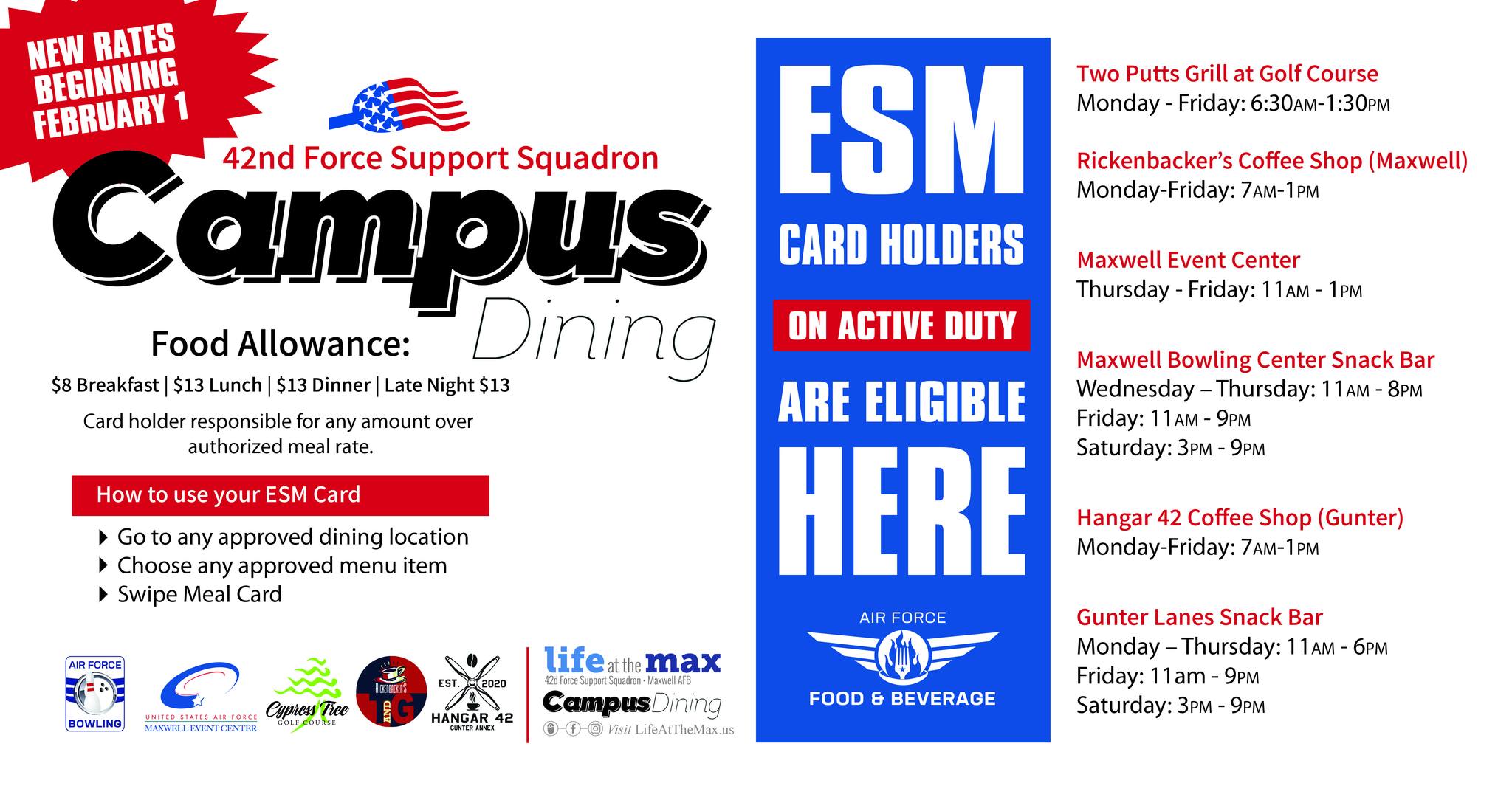 Rickenbacker's Touch & Go Coffee Shop Menu