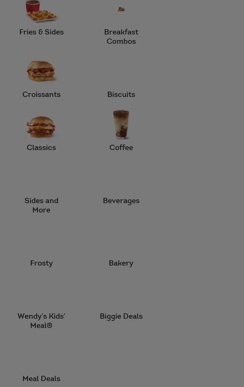 Wendy's Menu