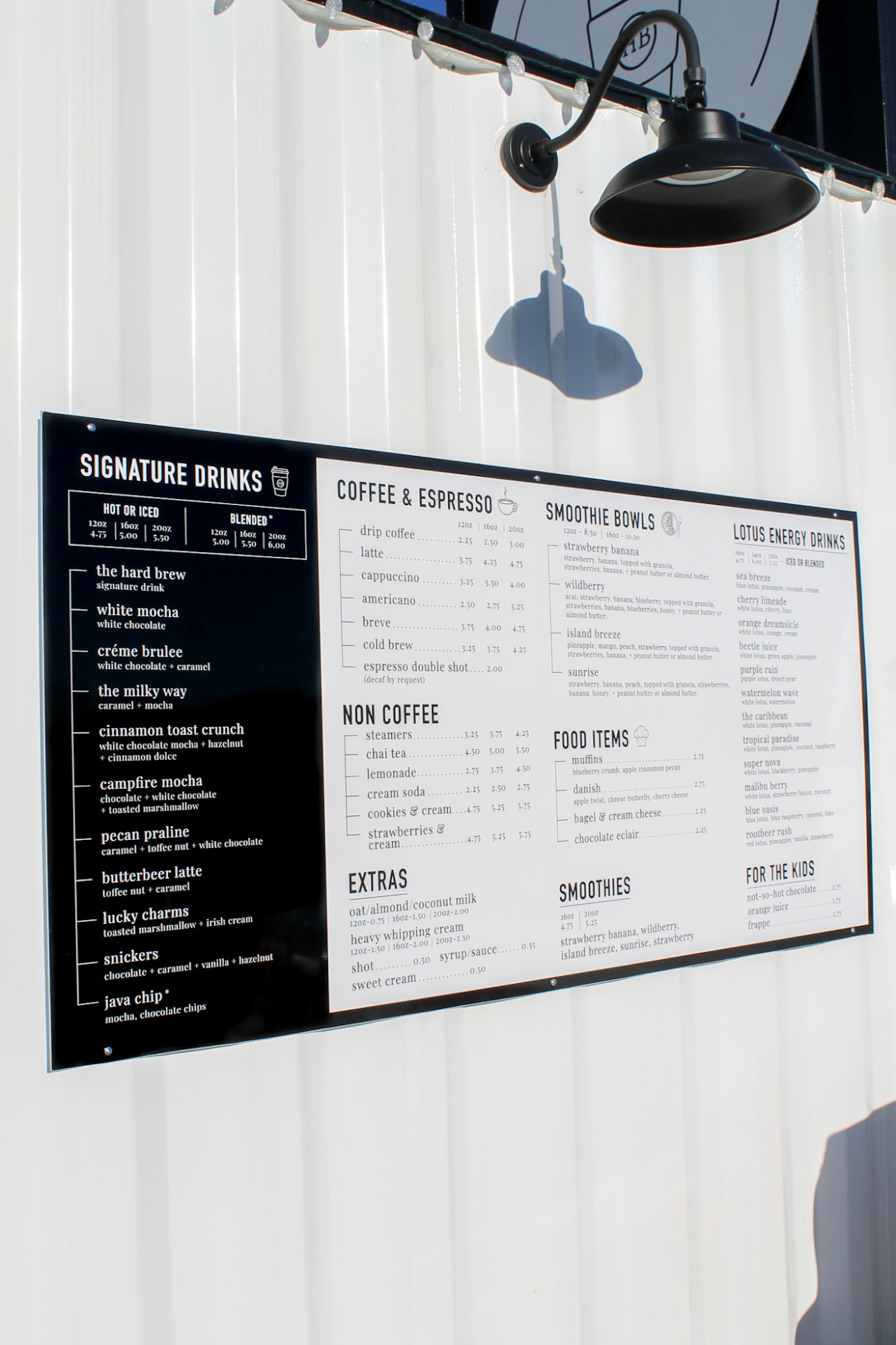 HARD BREW COFFEE COMPANY Menu