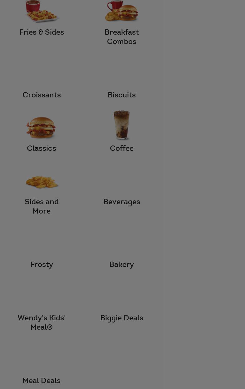 Wendy's Menu