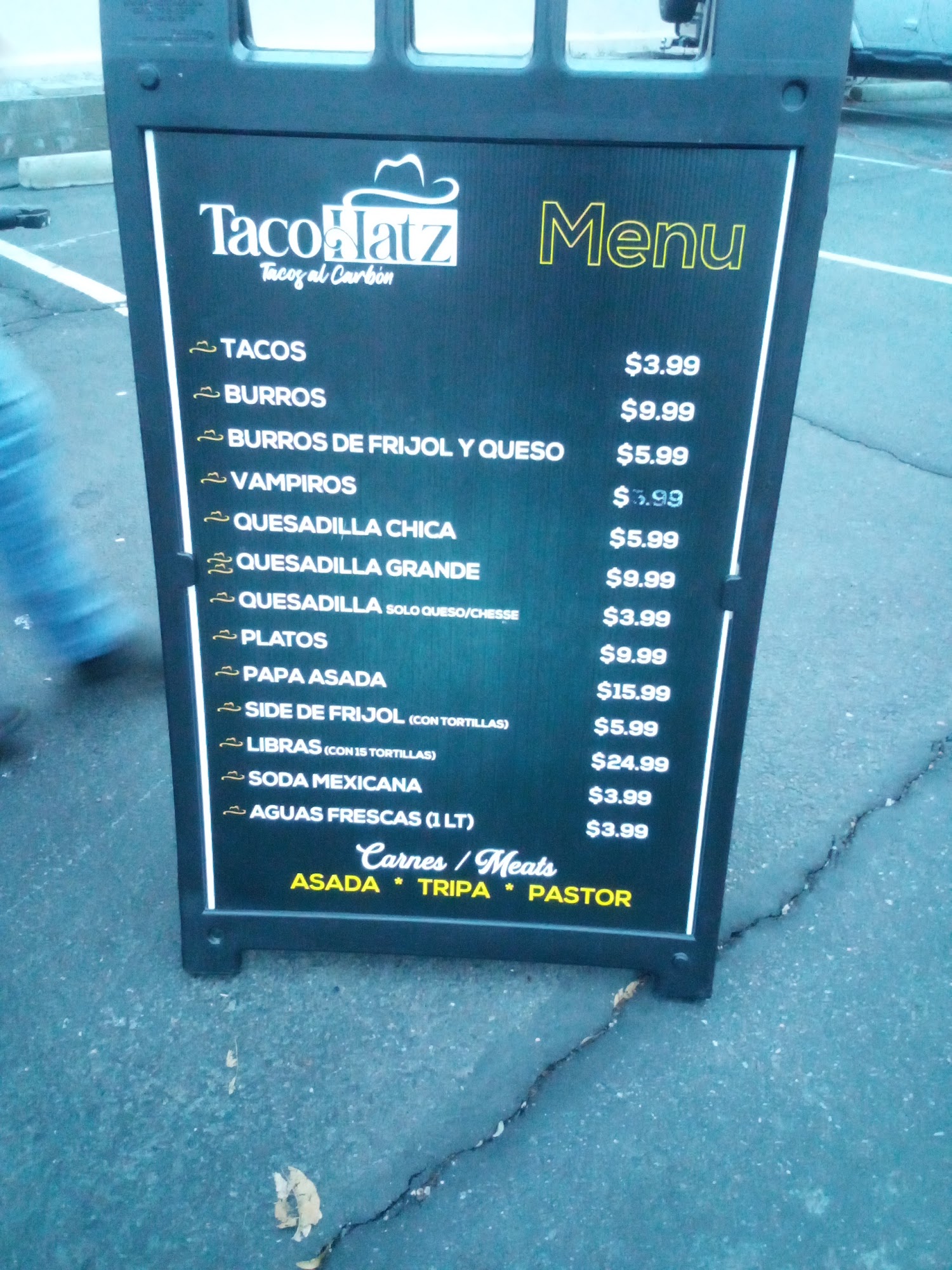 Taco Hatz Menu
