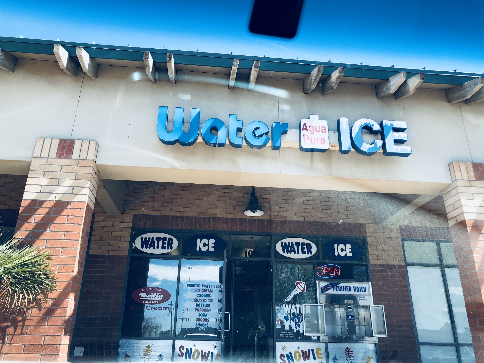 Water and Ice Menu