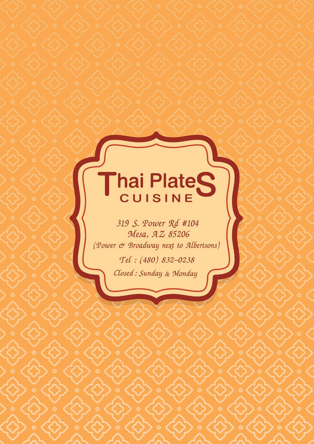 Thai Plates Cuisine 319 S Power Rd, Mesa, AZ 85206