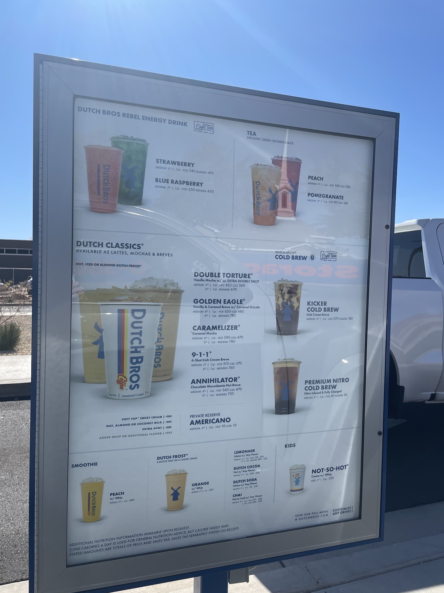 Dutch Bros Coffee Menu