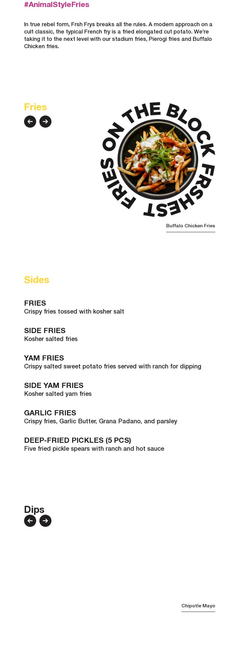 Frsh Frys Menu
