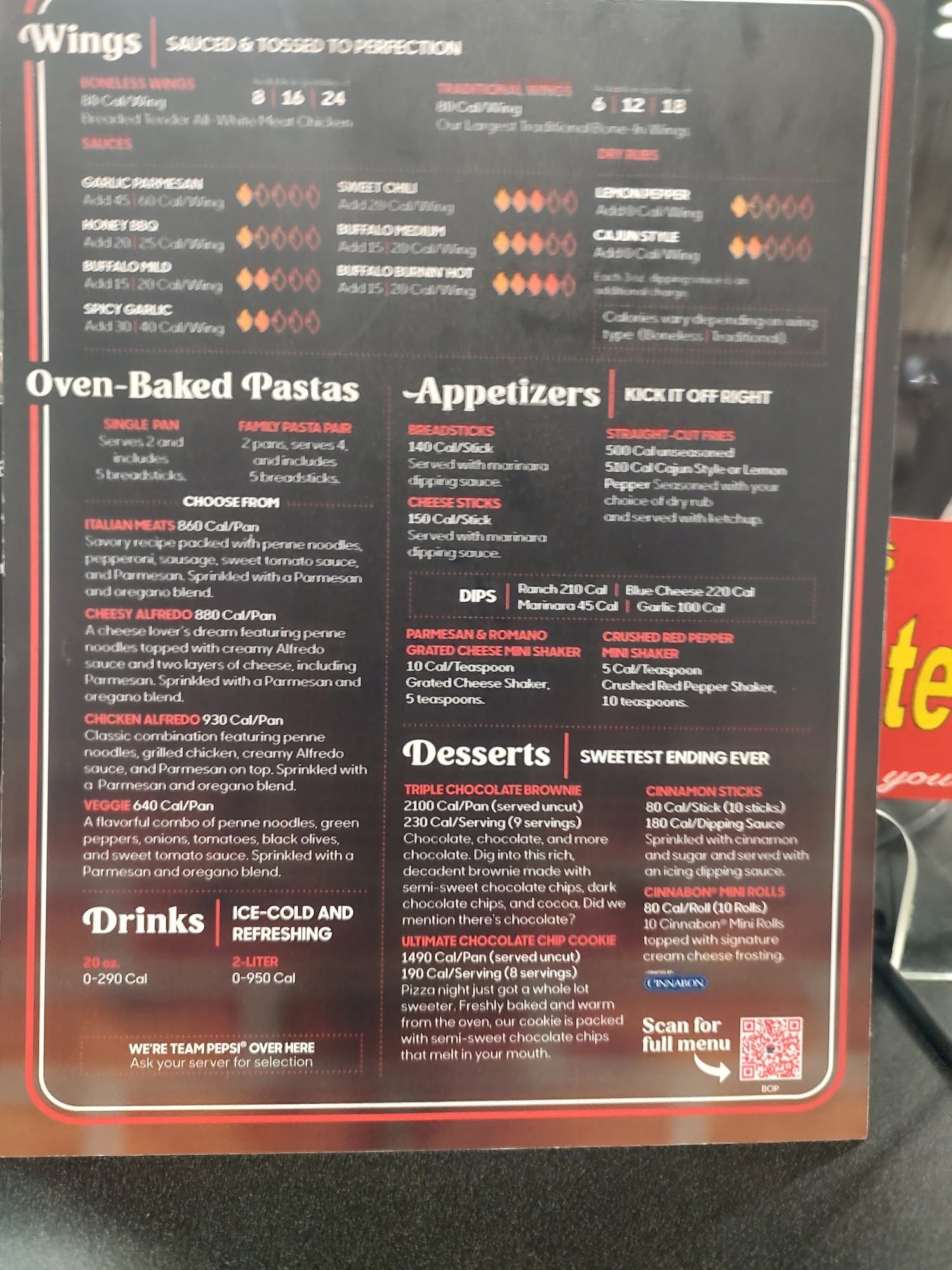 Pizza Hut Menu