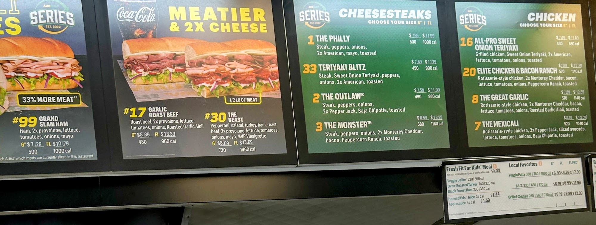 Subway Menu
