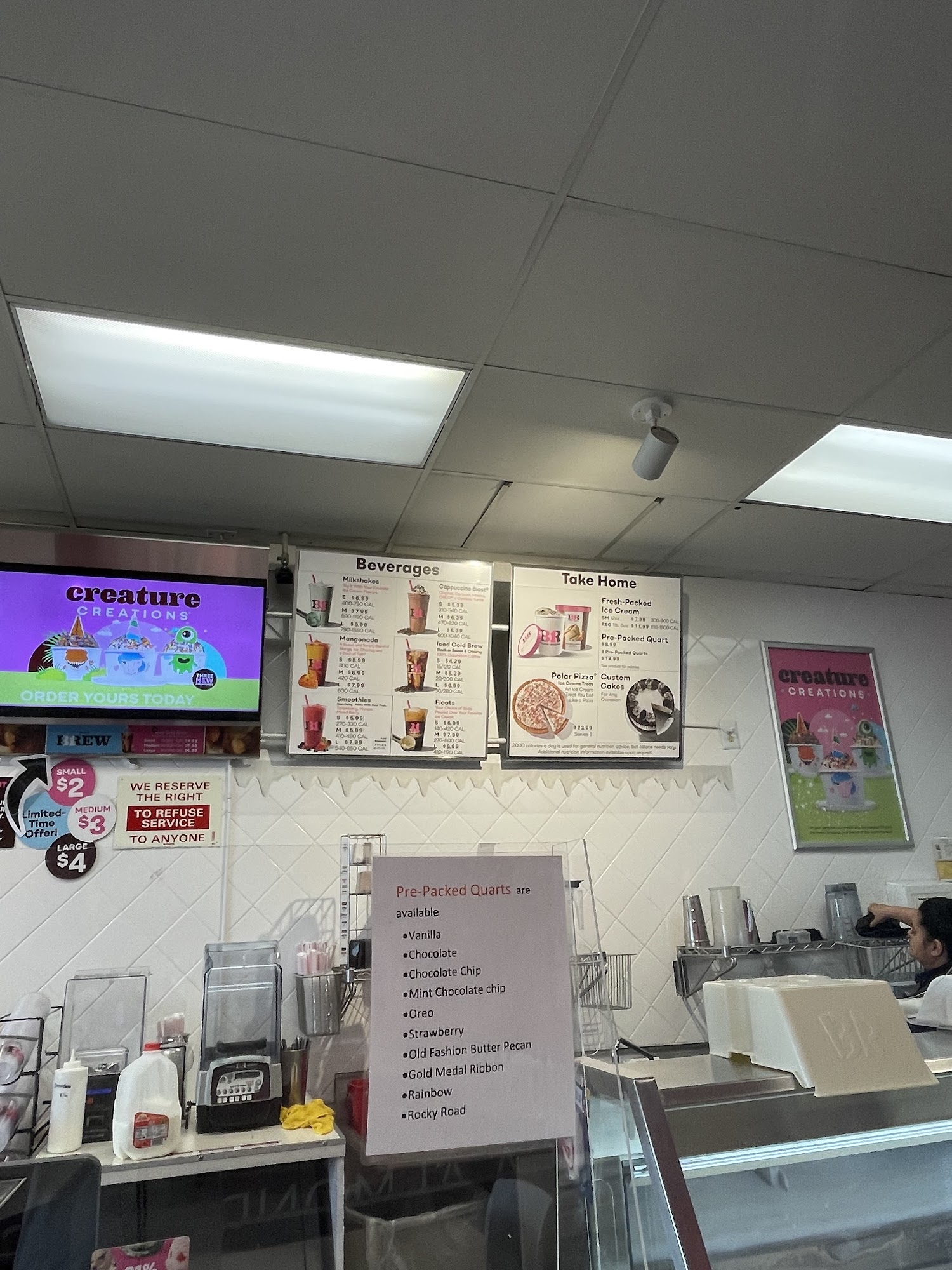Baskin-Robbins Menu