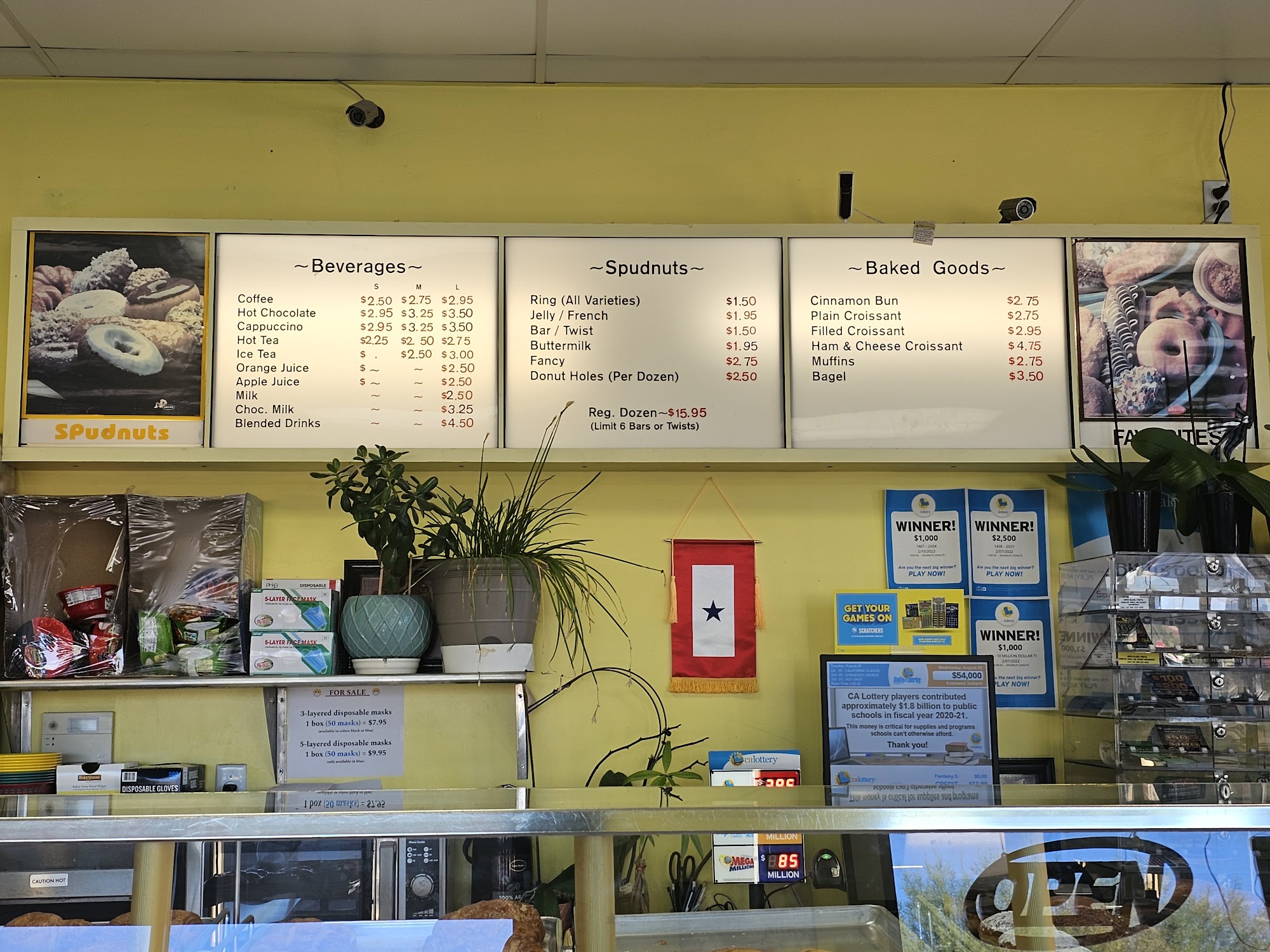 Spudnuts Donuts Menu