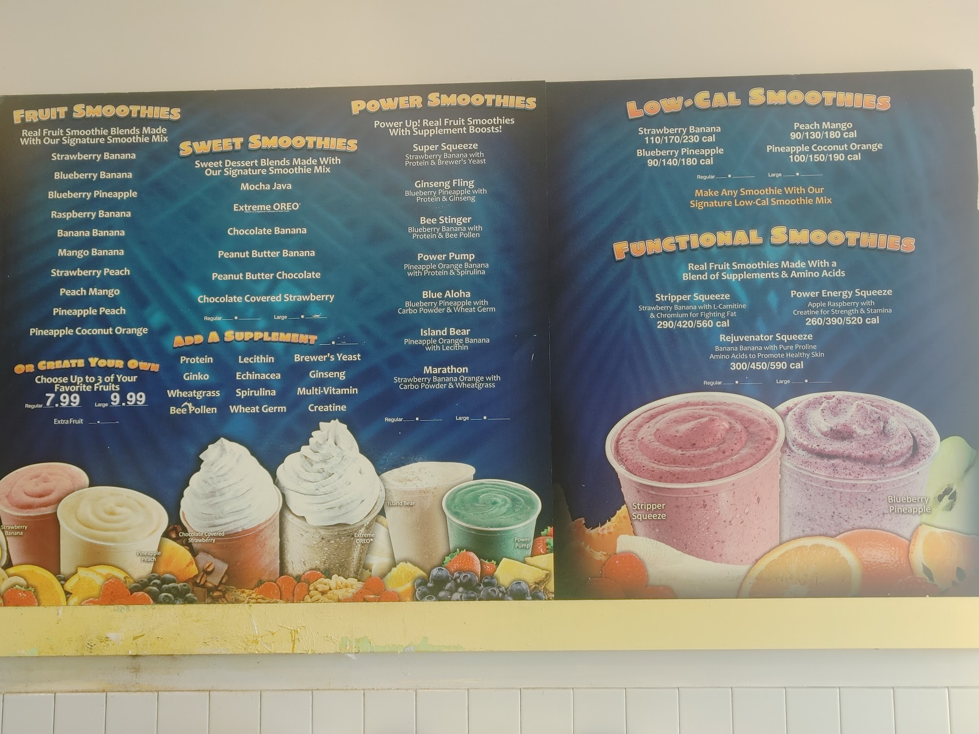 Surf City Squeeze Menu