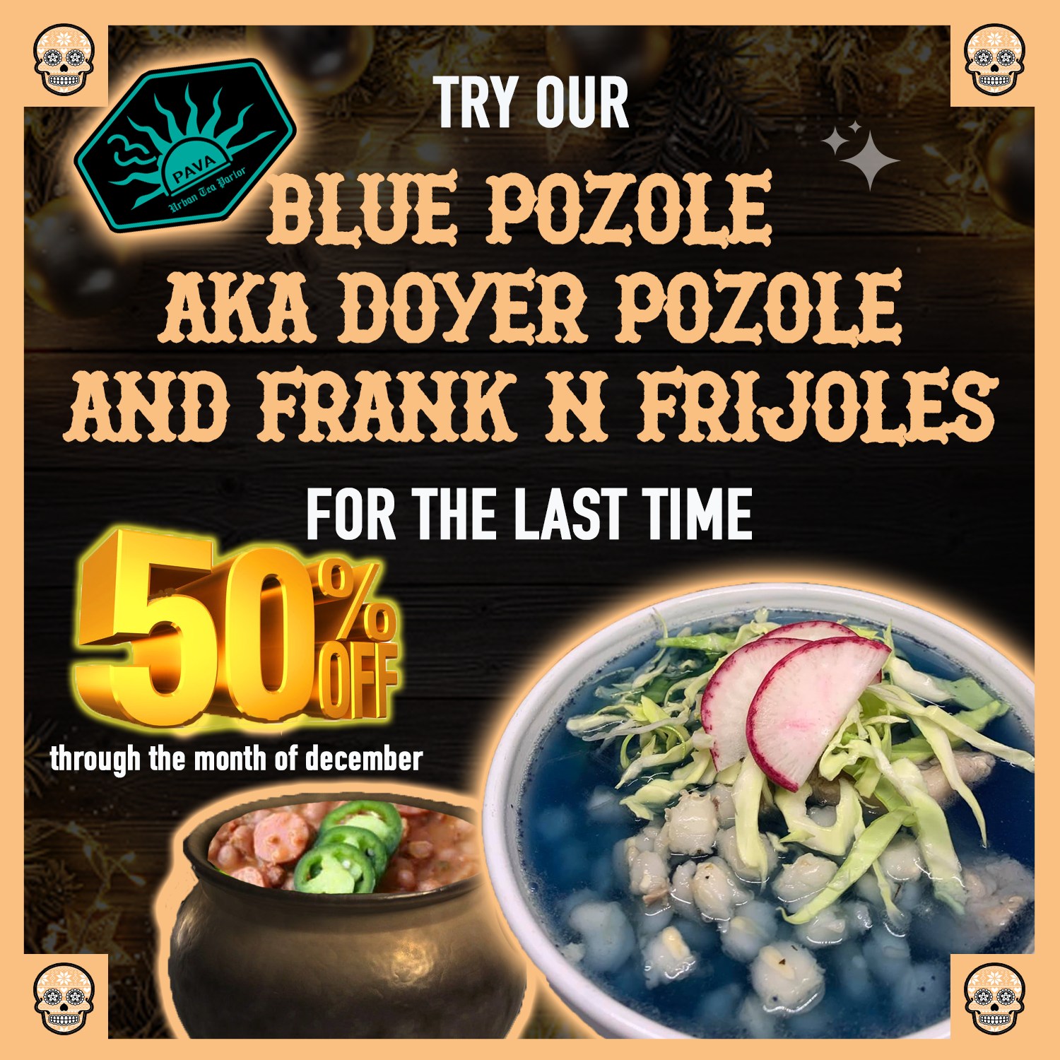 Pava Urban Tea Parlor Menu