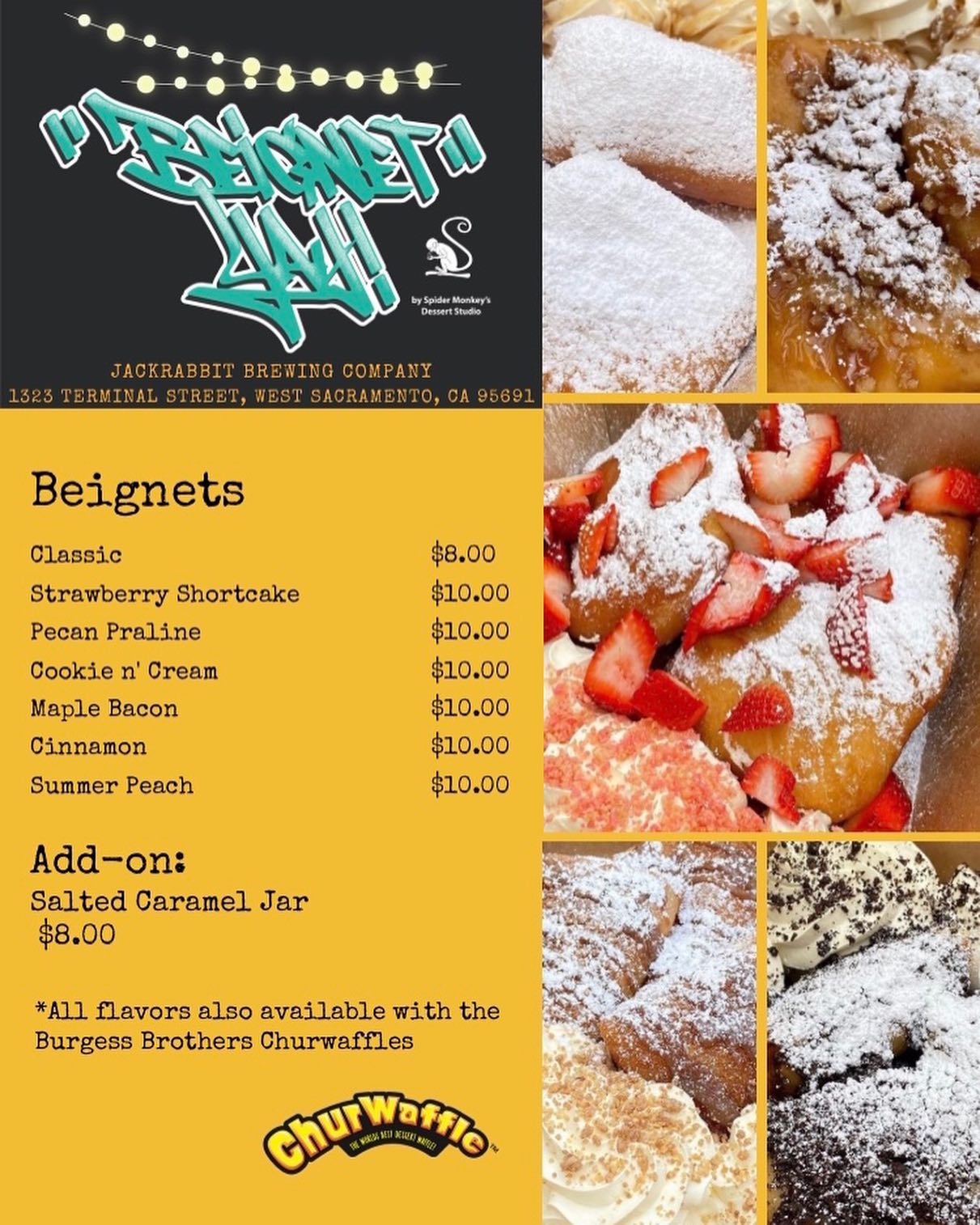 Spidermonkey's Dessert Studio Menu