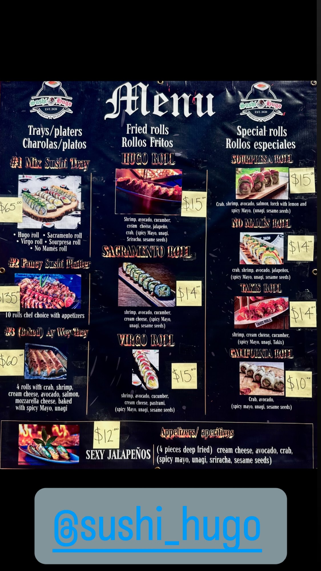 SUSHI_HUGO Menu