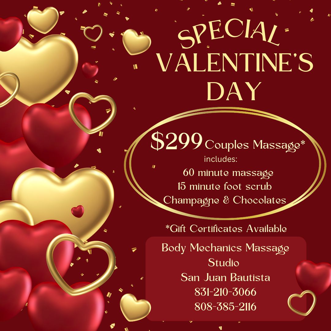 Body Machanics Massage Studio 213 Third St A, San Juan Bautista California 95045