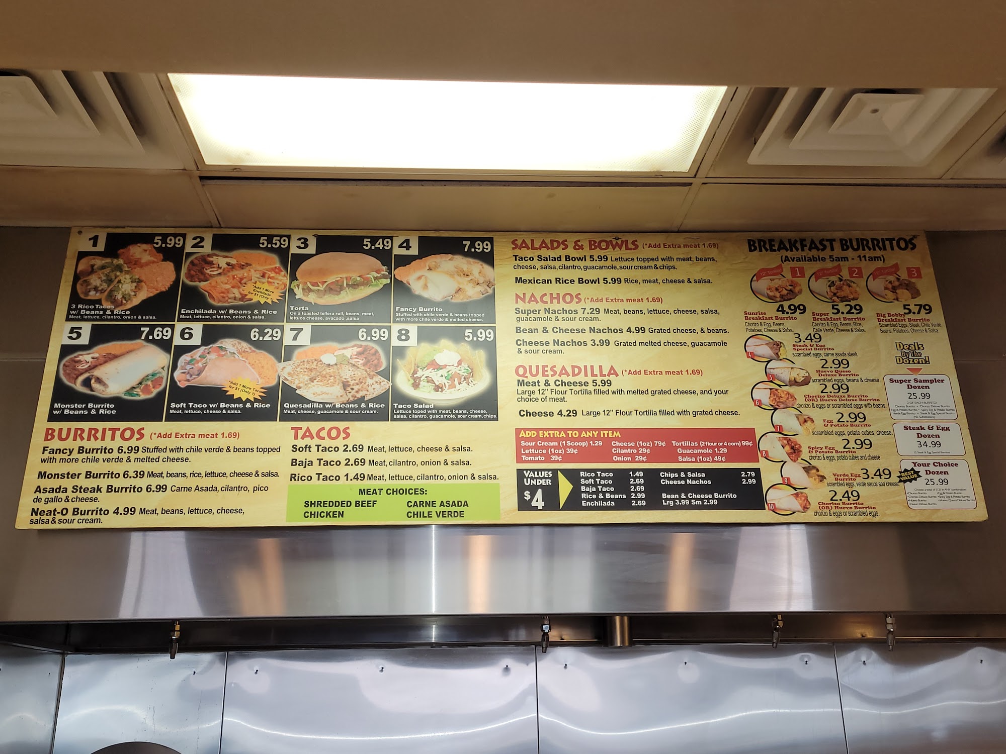 Bobby Salazar's Menu