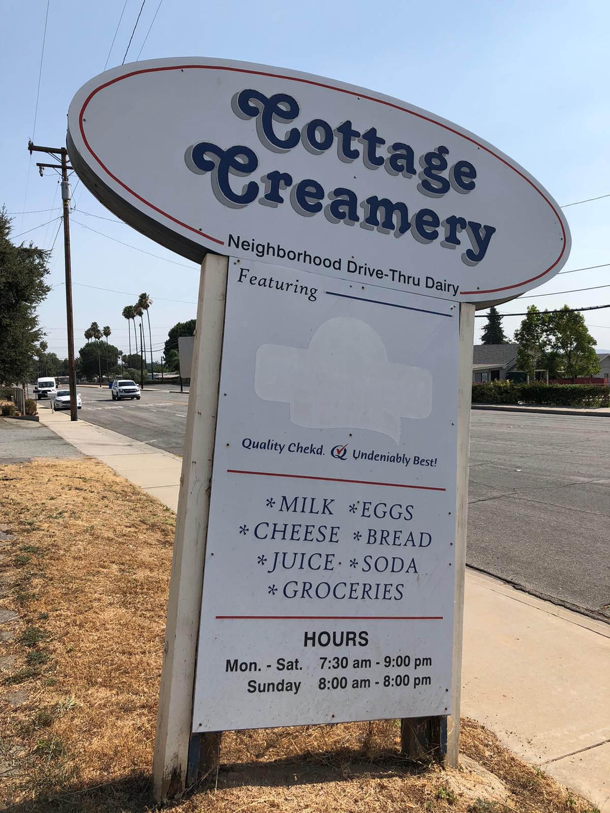 Cottage Creamery Menu