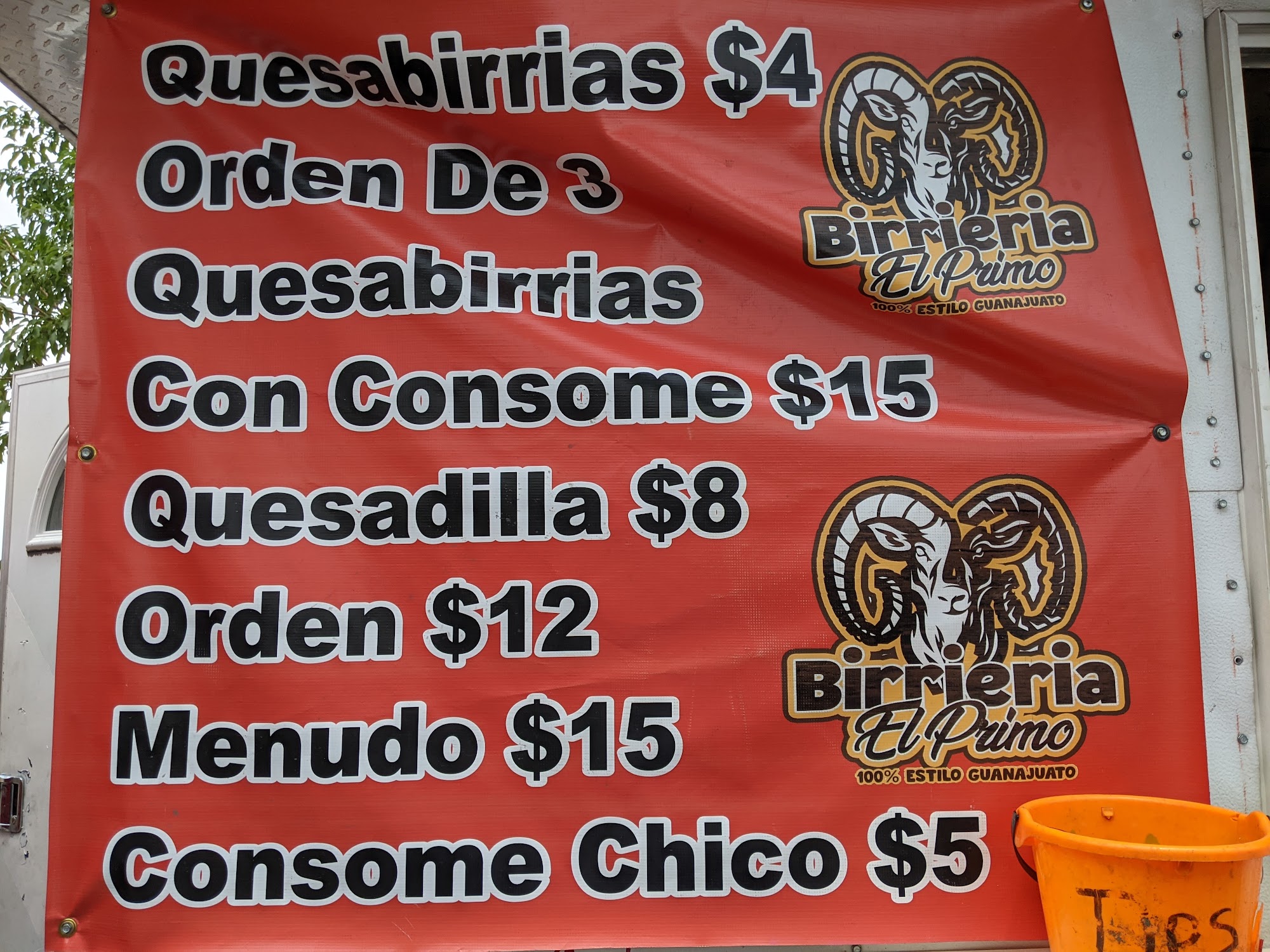 Birrieria El Primo Menu
