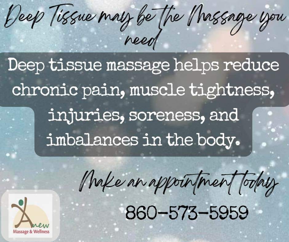 Anew Massage and Wellness 15 Hartford Ave, Granby Connecticut 06035