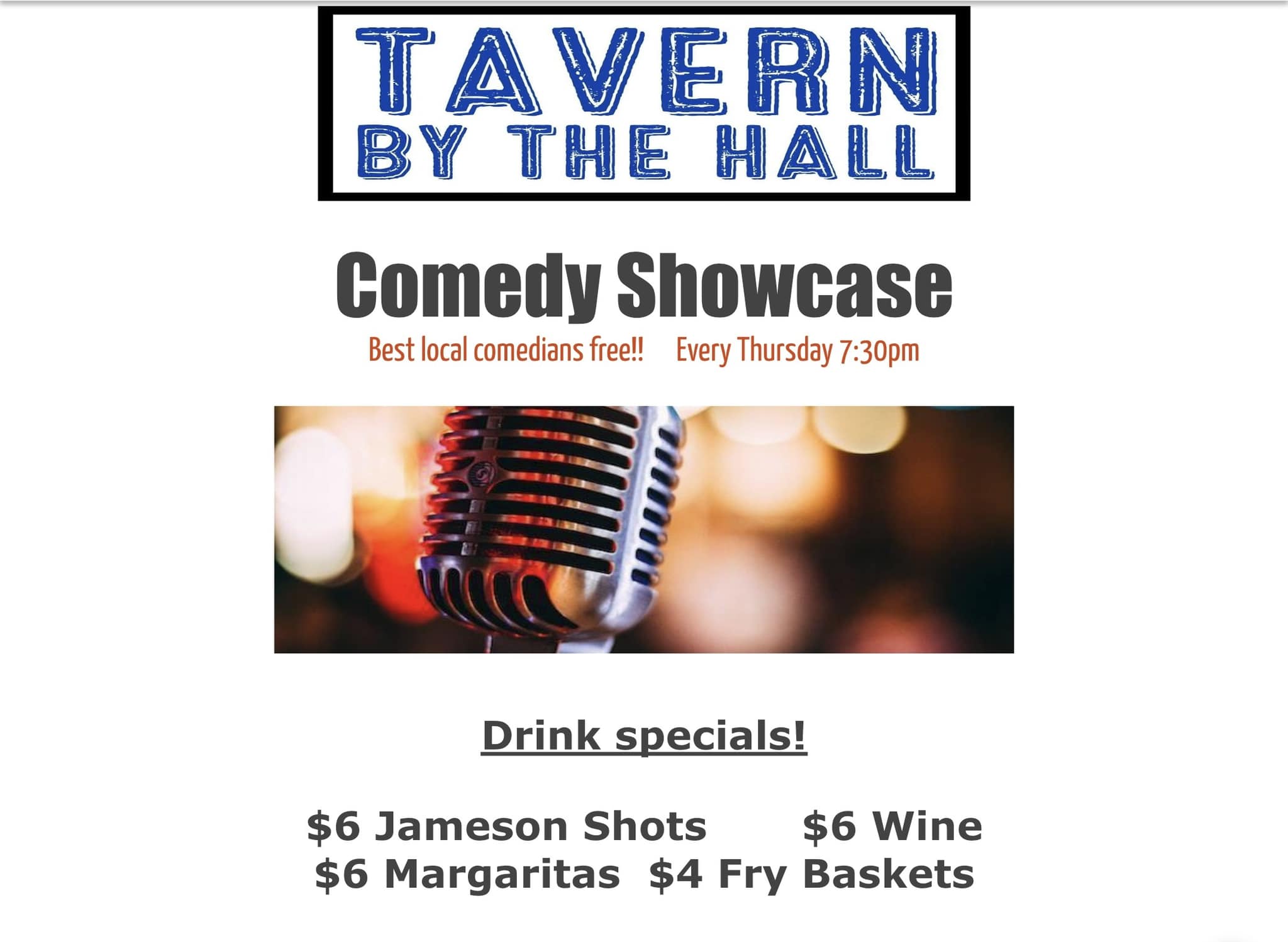 Tavern By The Hall Menu