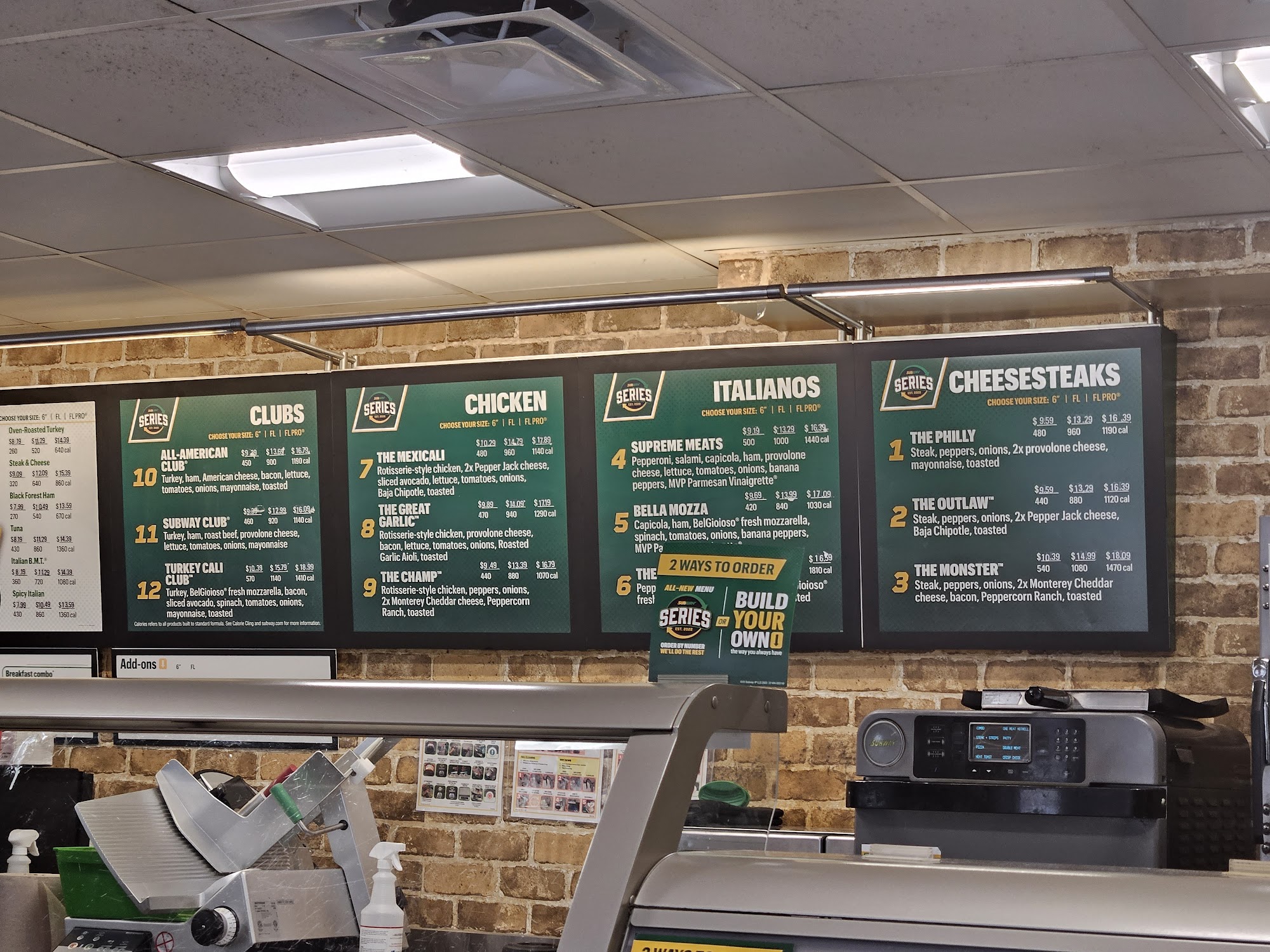 Subway Menu