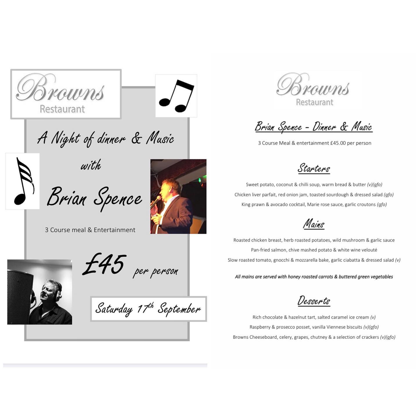 Browns Restaurant Derby Menu