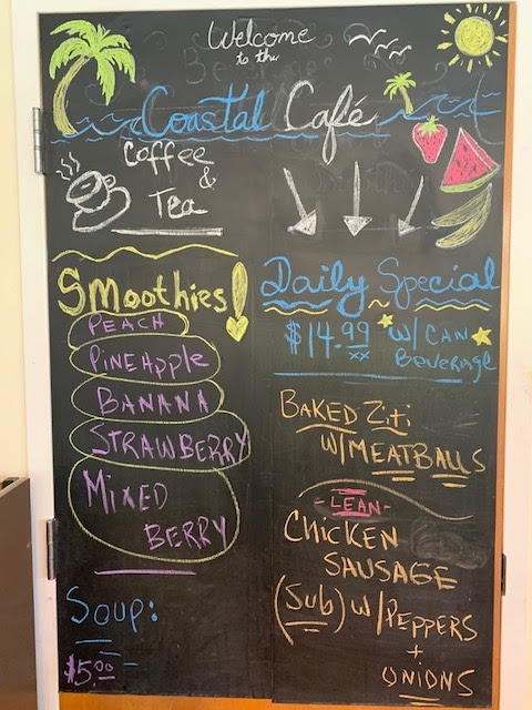 Coastal Cafe Menu