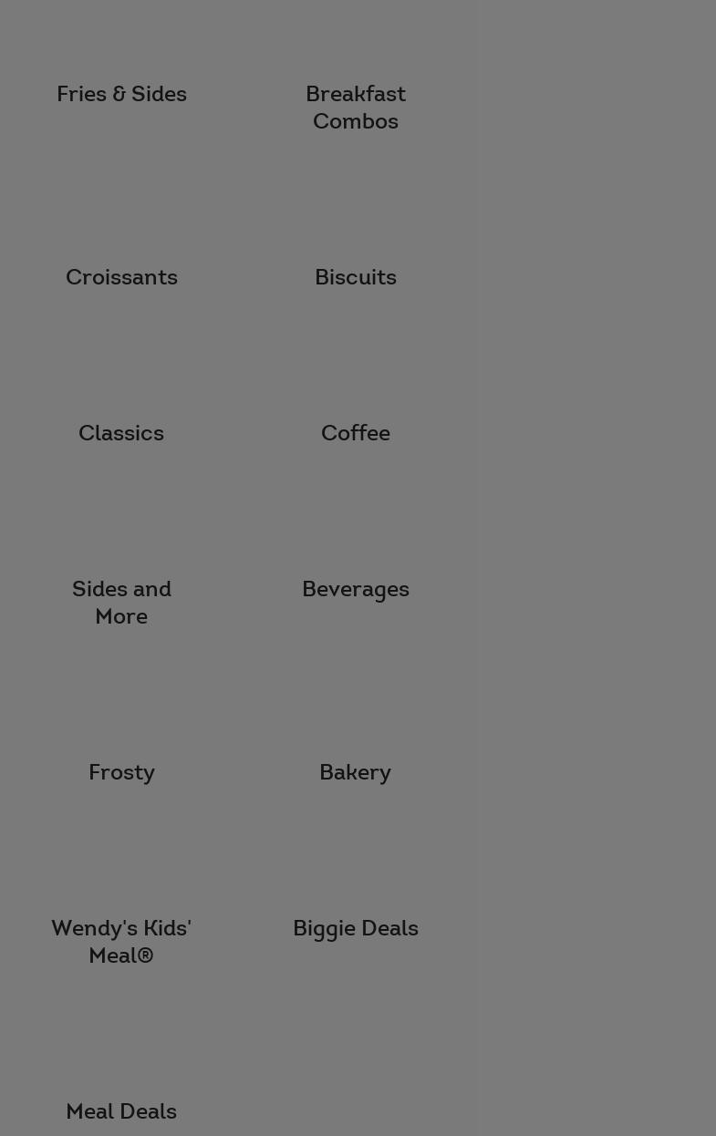 Wendy's Menu