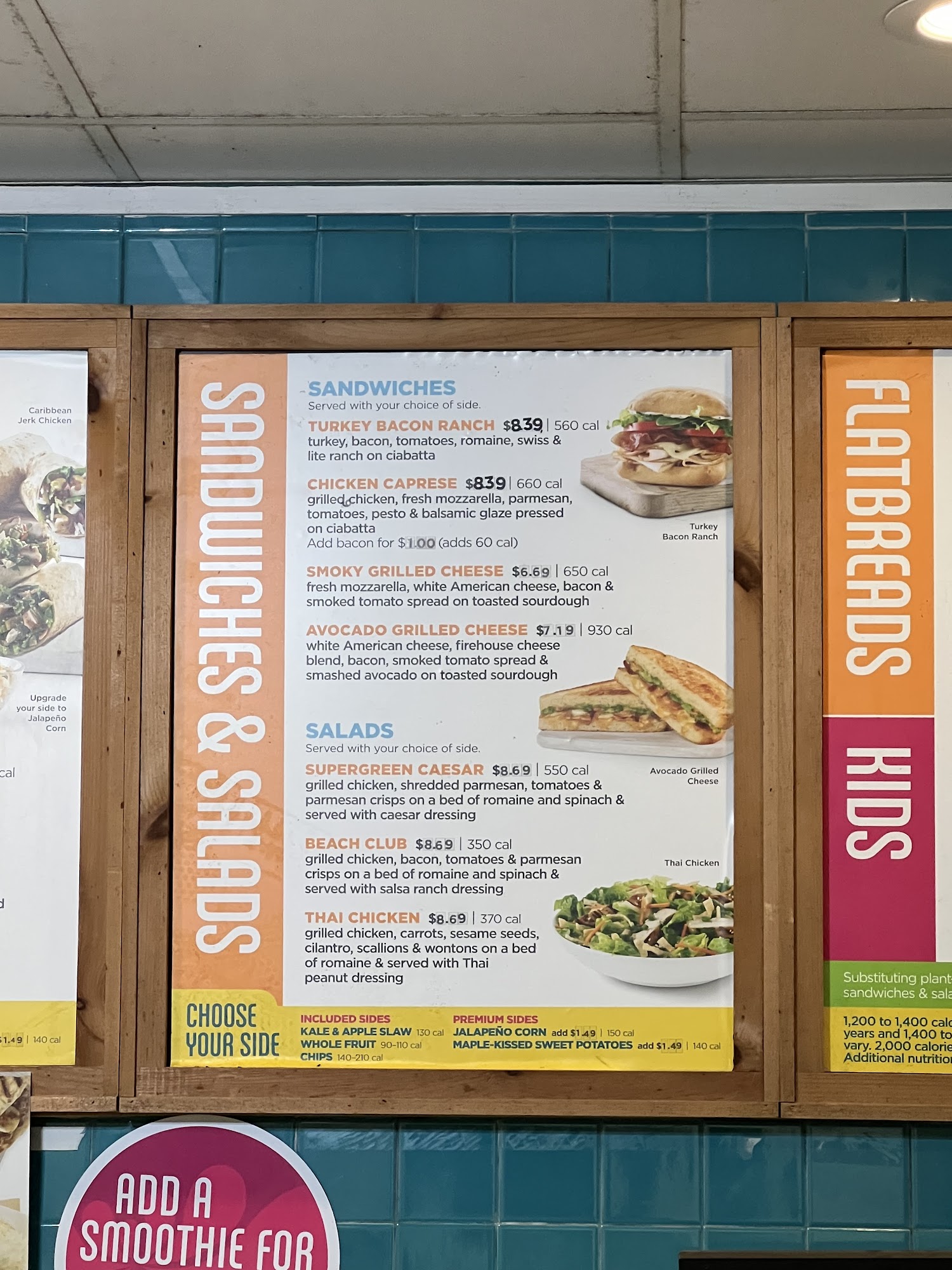 Tropical Smoothie Cafe Menu