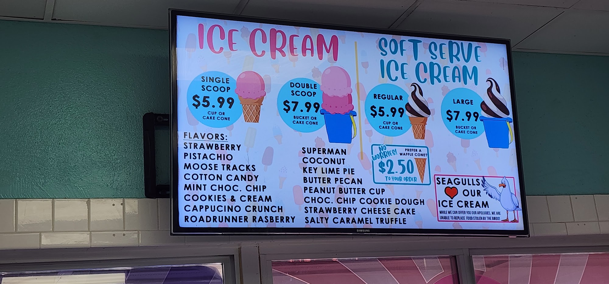 Pier 60 Concessions Menu