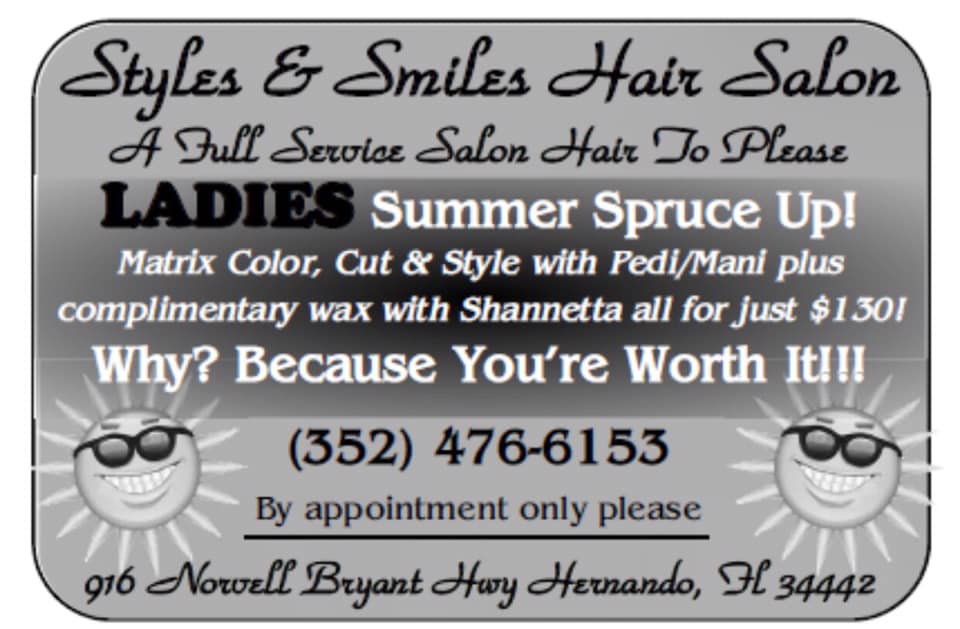 Styles and Smiles Hair and Nail Salon 916 E Norvell Bryant Hwy, Hernando Florida 34442