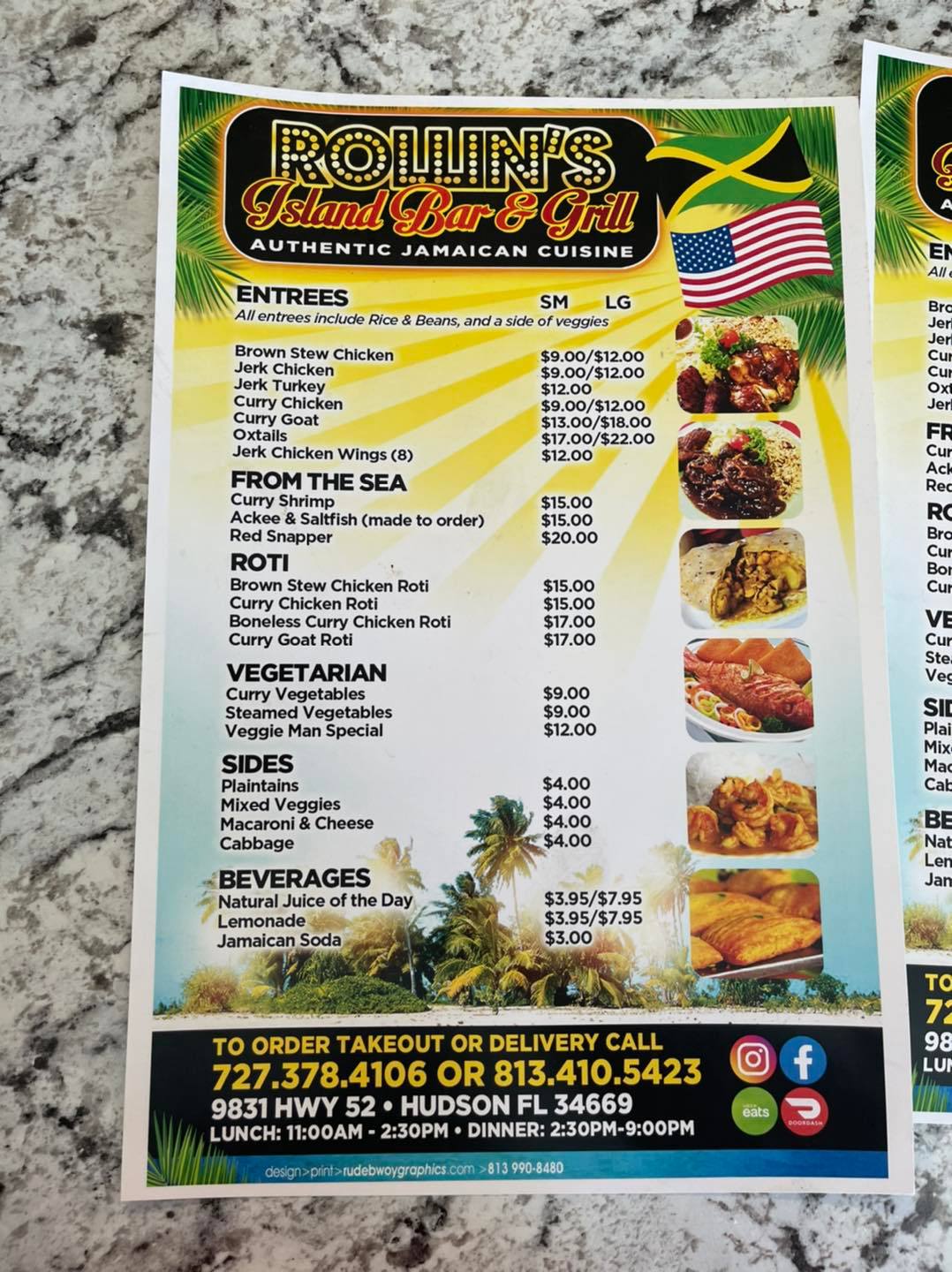 Hobbs Hideaway Menu