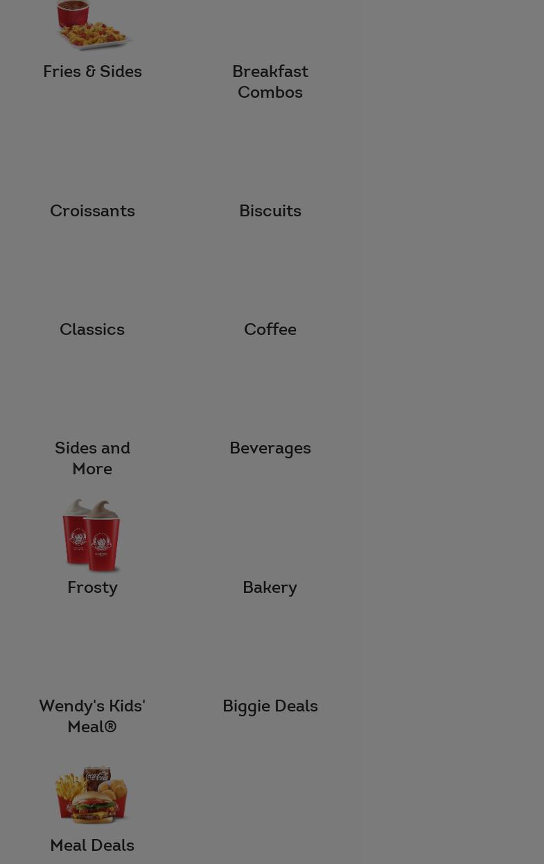 Wendy's Menu