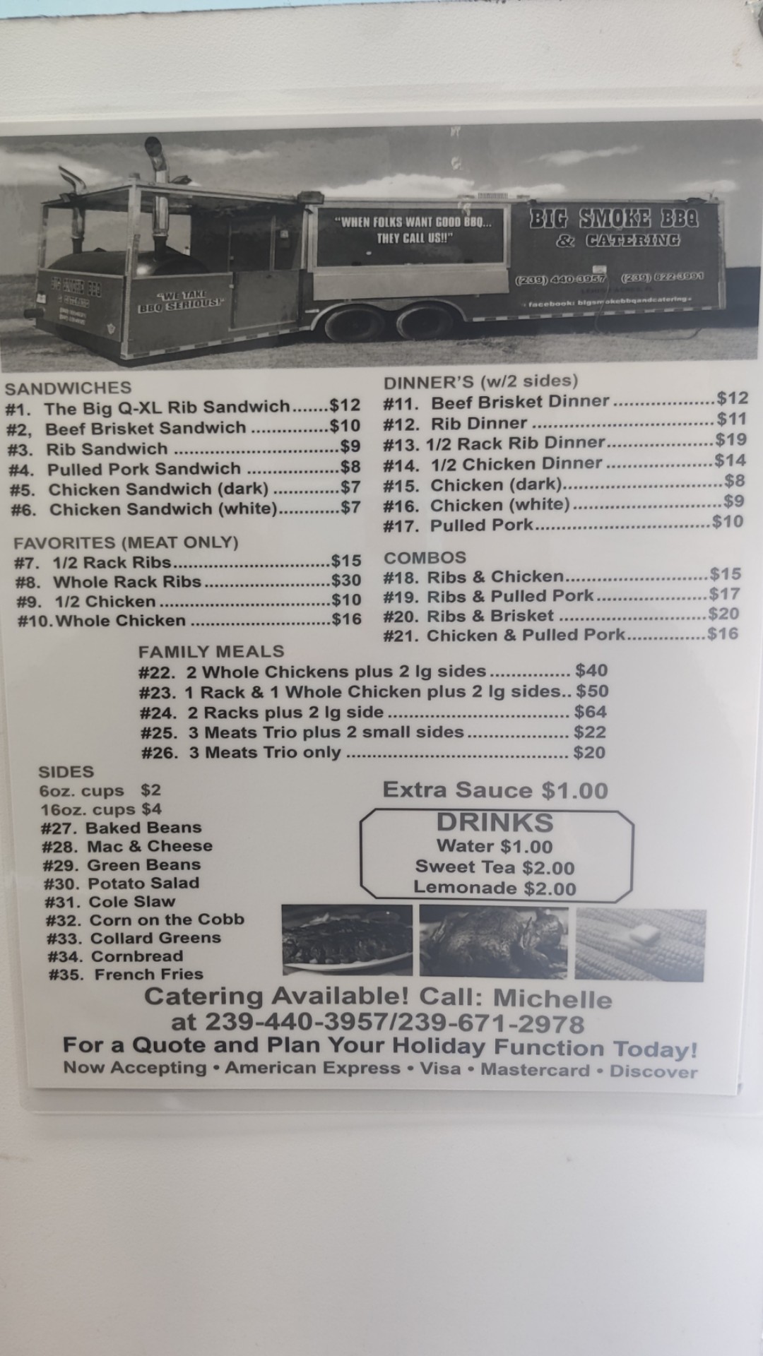 Big Smoke BBQ & Catering Menu