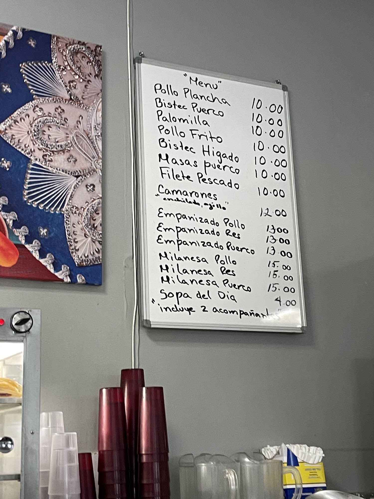 Lorenzo Cafeteria Menu