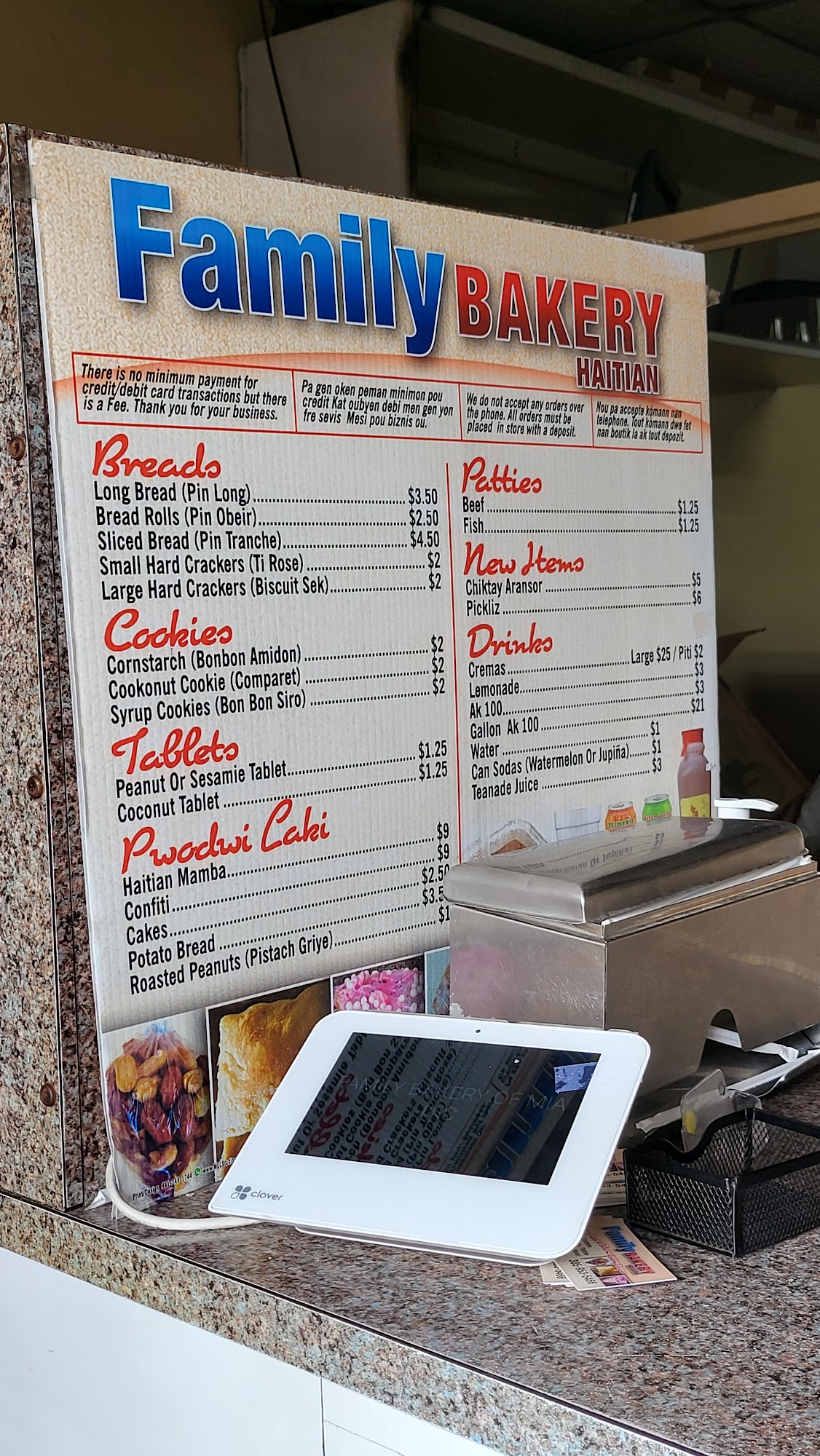 Family Bakery (Haitian) Menu