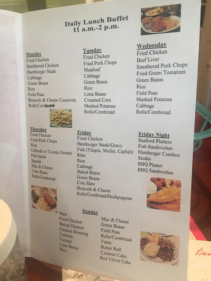Madea’s Diner and Bakery Menu