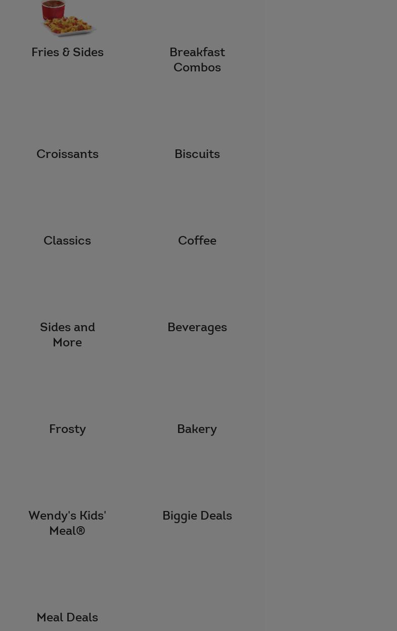 Wendy's Menu