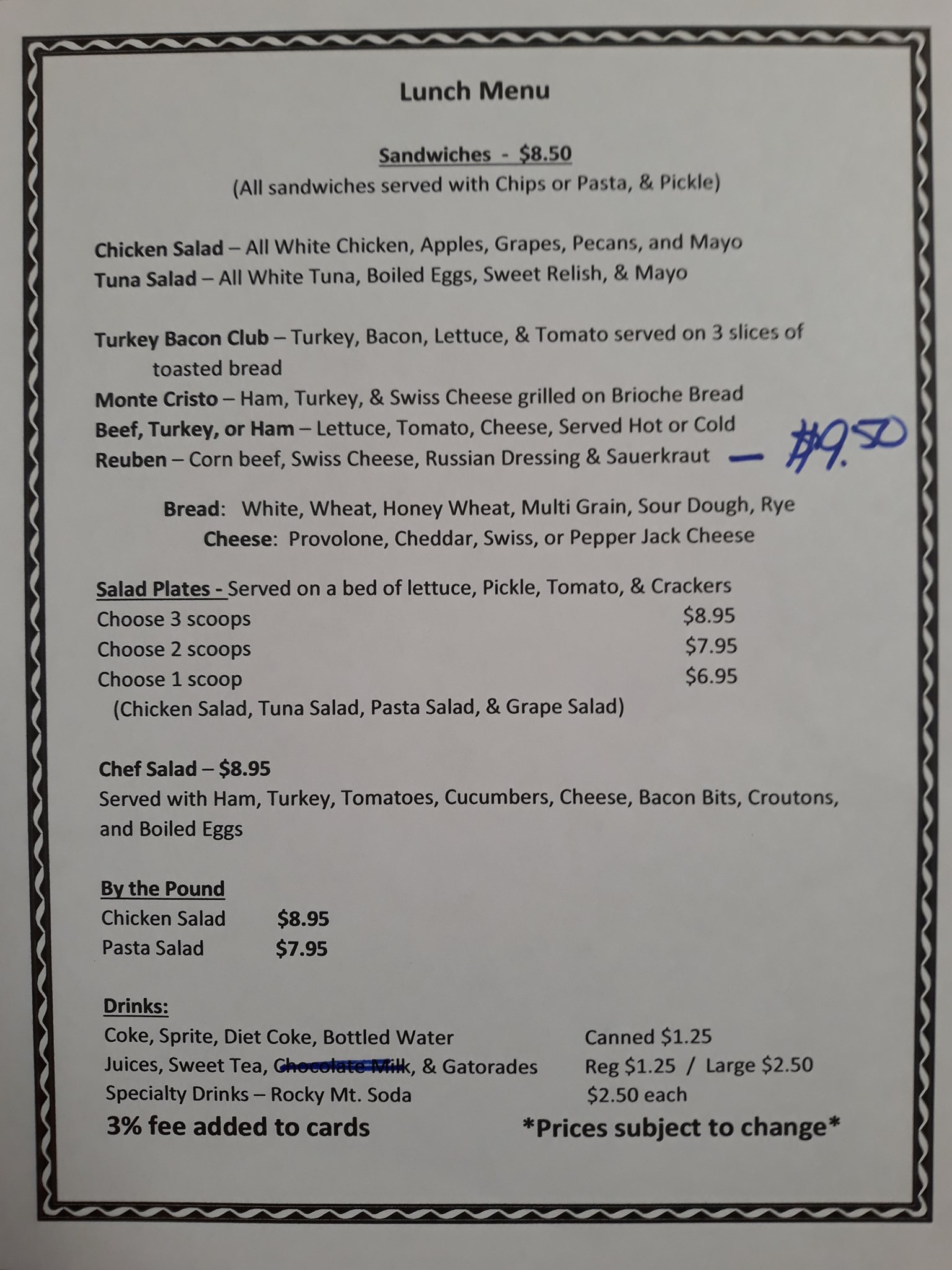 Sweet Things On The Square Menu