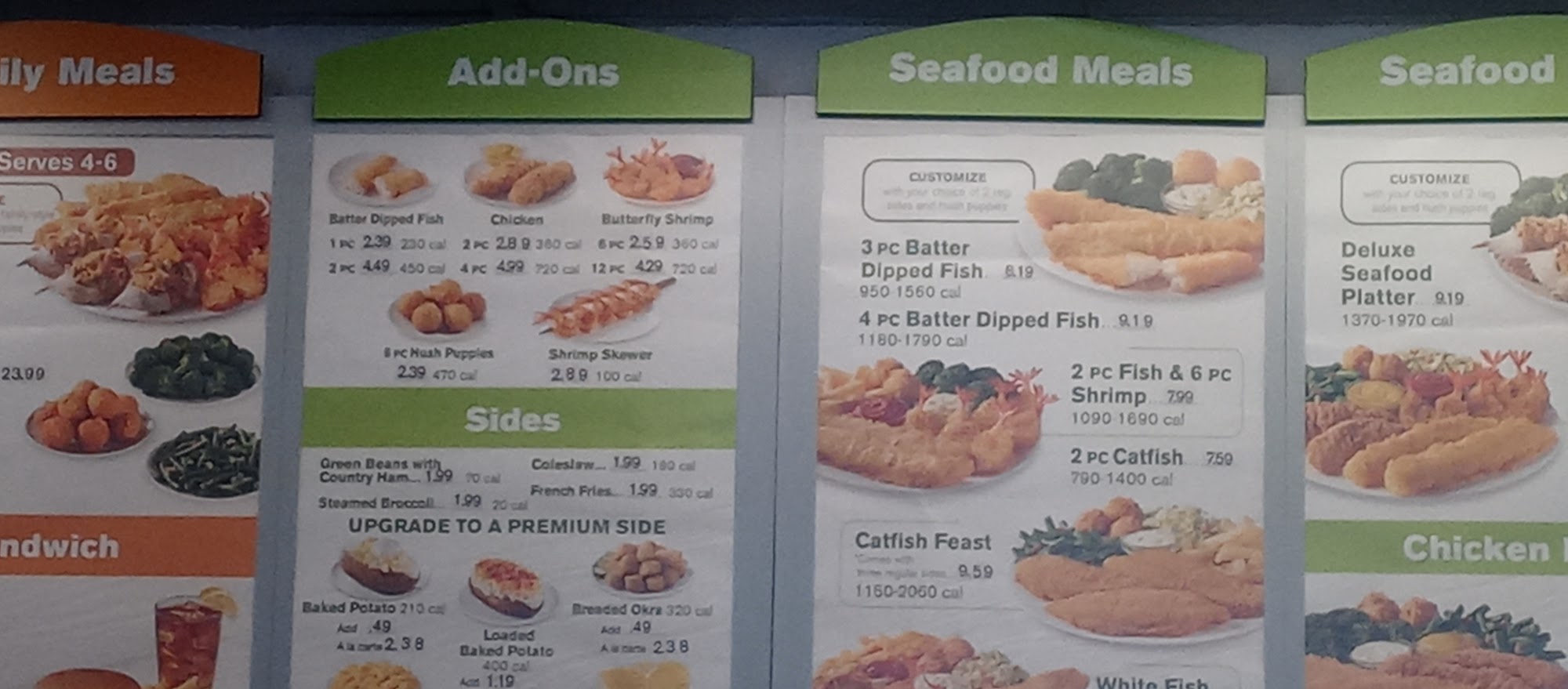 Captain D's Menu